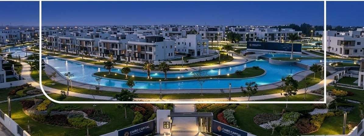 Twin House in Lake West 2 Sheikh Zayed – big Garden